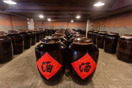 传统酒坊酒缸
